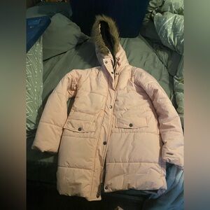 Girls Tahari Light Pink Winter Coat